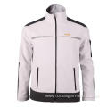 White with grey Softshell Jacket